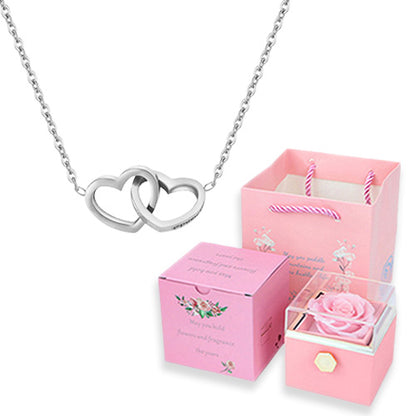 Colar Personalizável com Nome e Porta-Joia Rosa Secreta