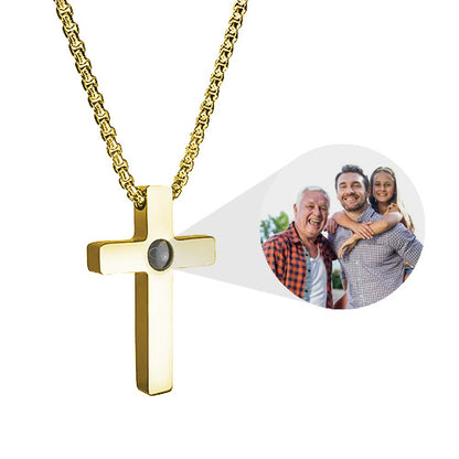 Colar Crucifixo com Foto Personalizável