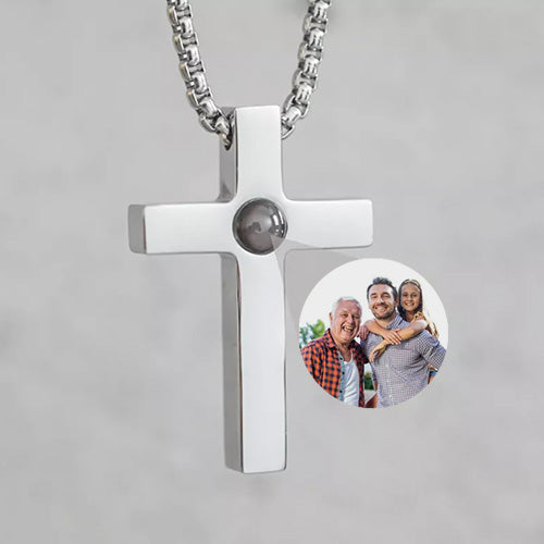 Colar Crucifixo com Foto Personalizável